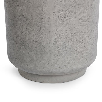 Sania Outdoor Round Accent Table - Dark Grey