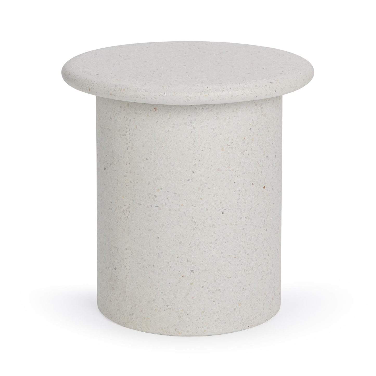 Nysa Outdoor Round End Table - White