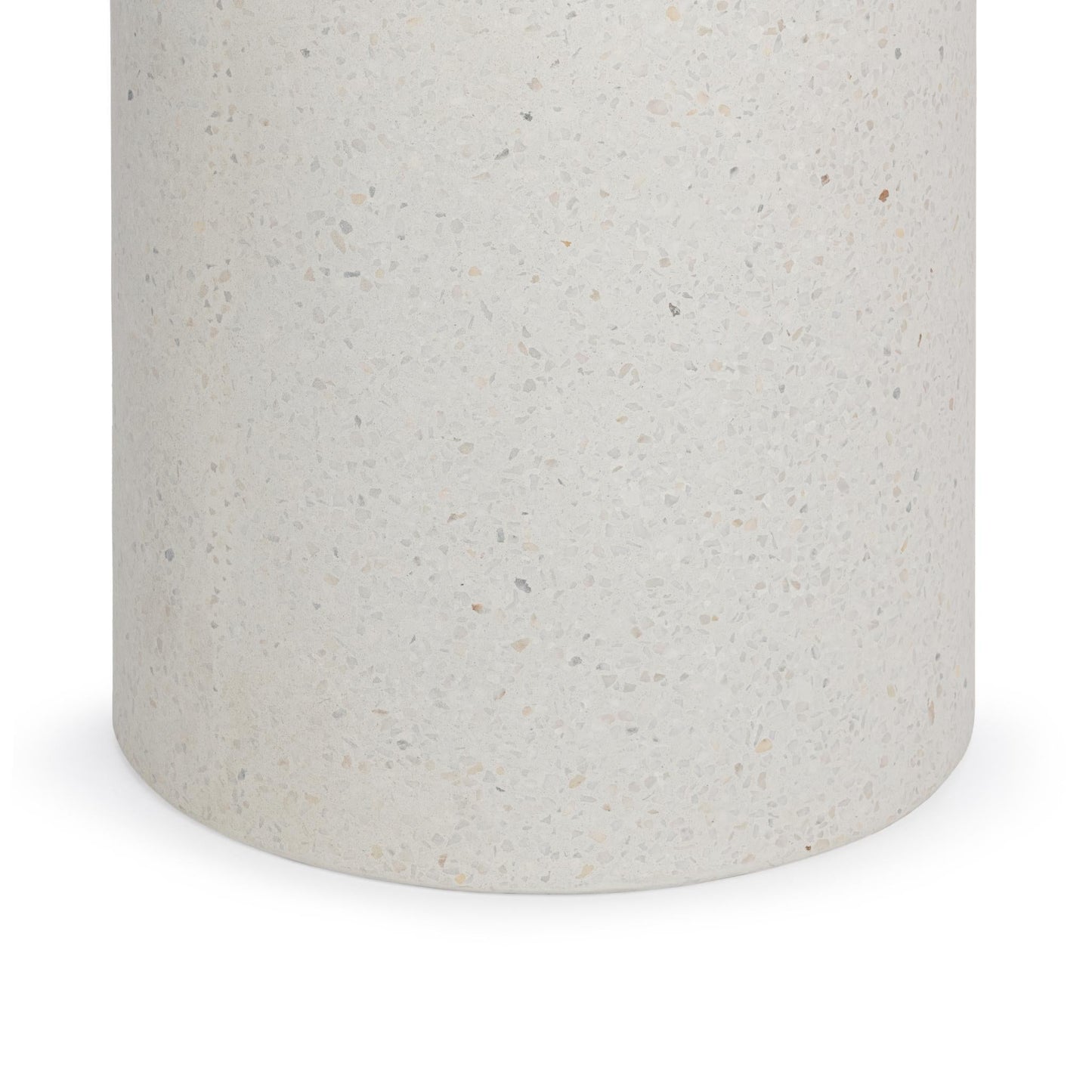 Nysa Outdoor Round End Table - White