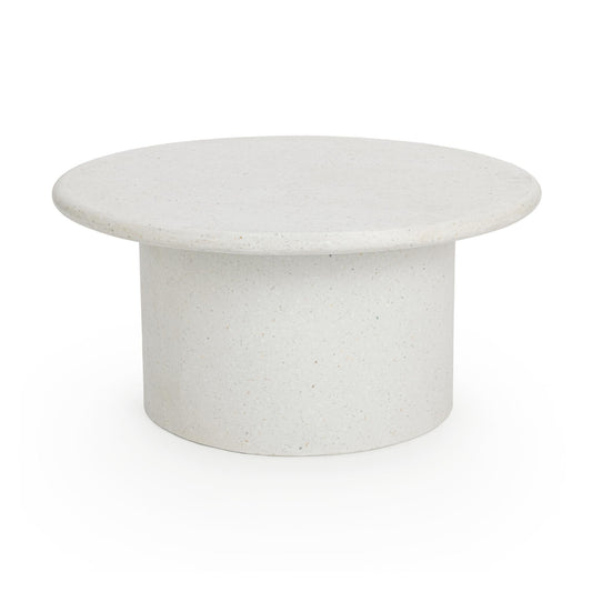 Nysa Outdoor Round End Table -- White