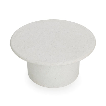 Nysa Outdoor Round End Table -- White