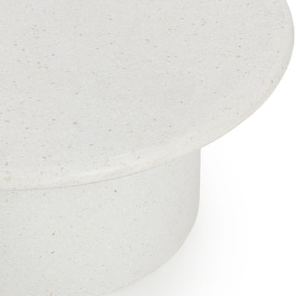 Nysa Outdoor Round End Table -- White