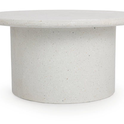 Nysa Outdoor Round End Table -- White