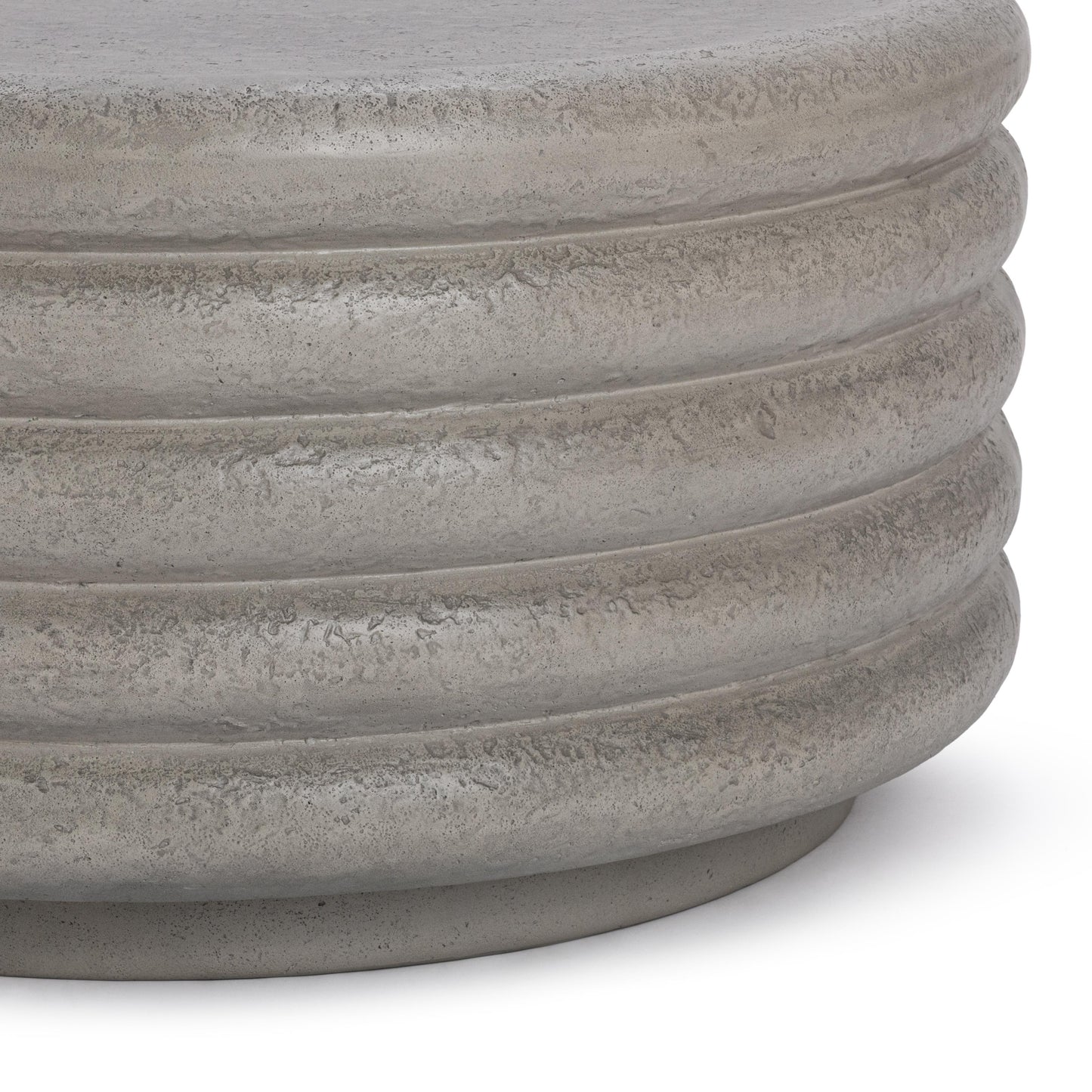 Reva Outdoor Round Coffee Table - Dark Gray