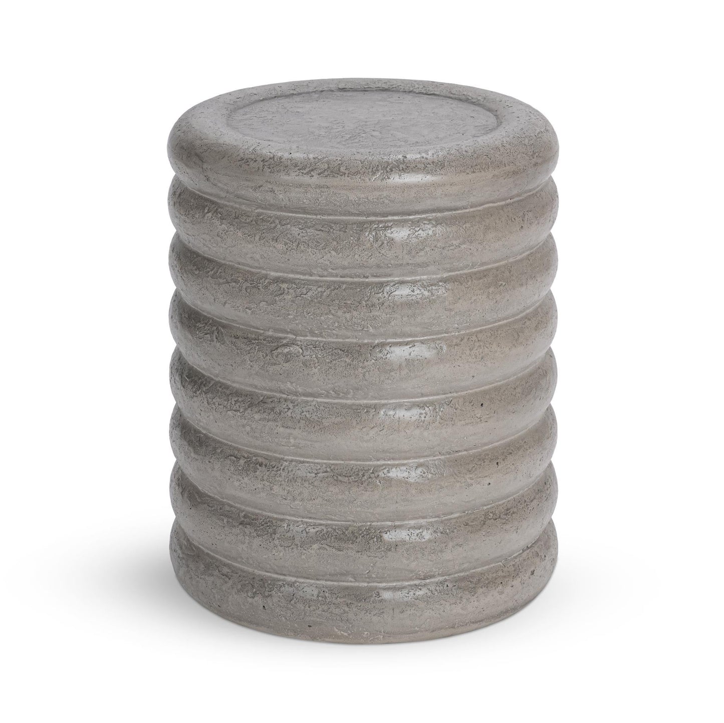 Reva Outdoor Round End Table - Dark Gray