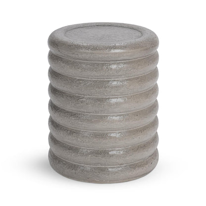Reva Outdoor Round End Table - Dark Gray