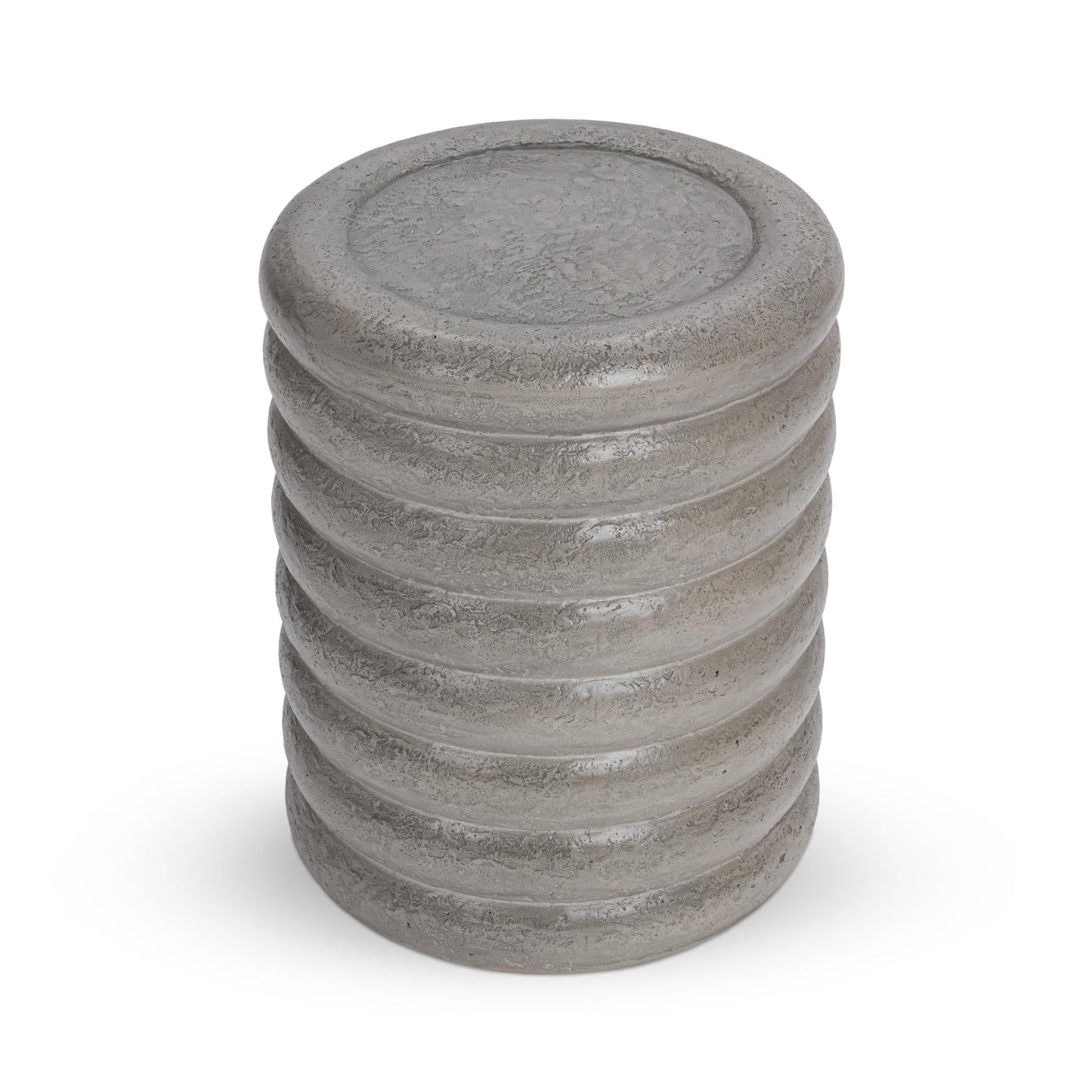 Reva Outdoor Round End Table - Dark Gray