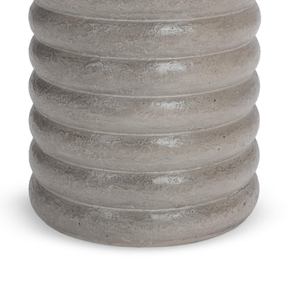 Reva Outdoor Round End Table - Dark Gray
