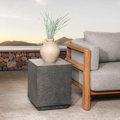 Marwin Outdoor Square End Table - Dark Gray
