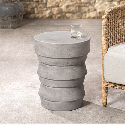 Anora Outdoor Accent Table - Light Gray