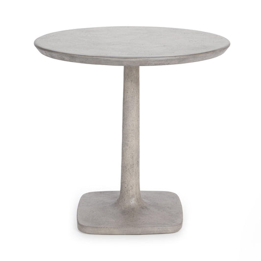 Paulina 31" Outdoor Bistro Dining Table - Light Gray