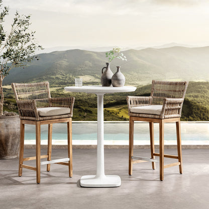 Paulina 31" Outdoor Pub Table Table - White