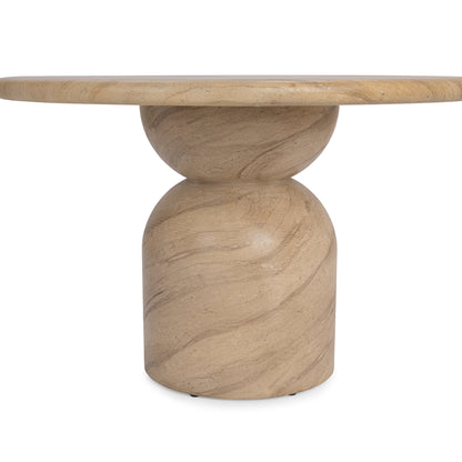 Portola 47" Outdoor Round Dining Table - Beige
