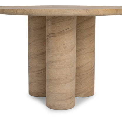 Niva 47" Outdoor  Round Dining Table - Beige