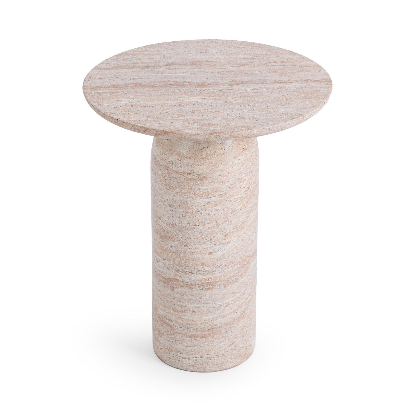 Sana Outdoor Round Accent Table - Beige