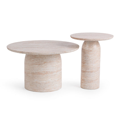 Sana Outdoor Round Coffee Table - Beige