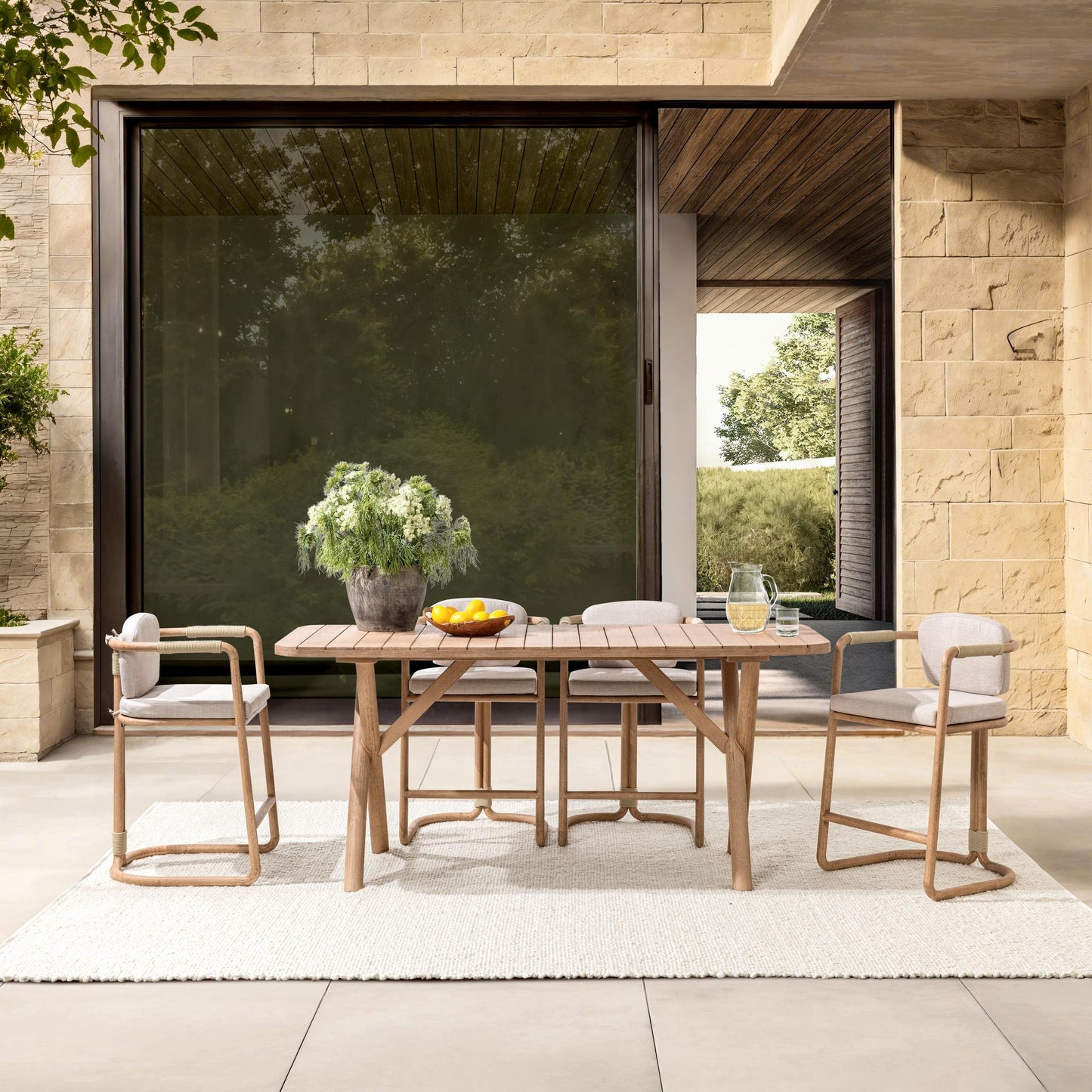 Dawson Outdoor 79" Counter Table - Butterscotch