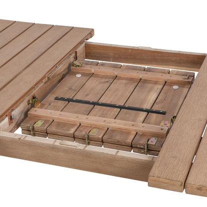 Dawson Outdoor 87-107" Extendable Dining Table - Butterscotch