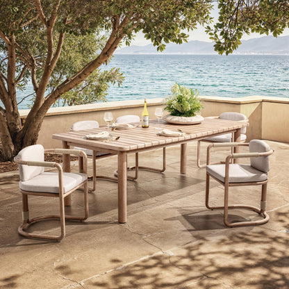 Dawson Outdoor 87-107" Extendable Dining Table - Butterscotch