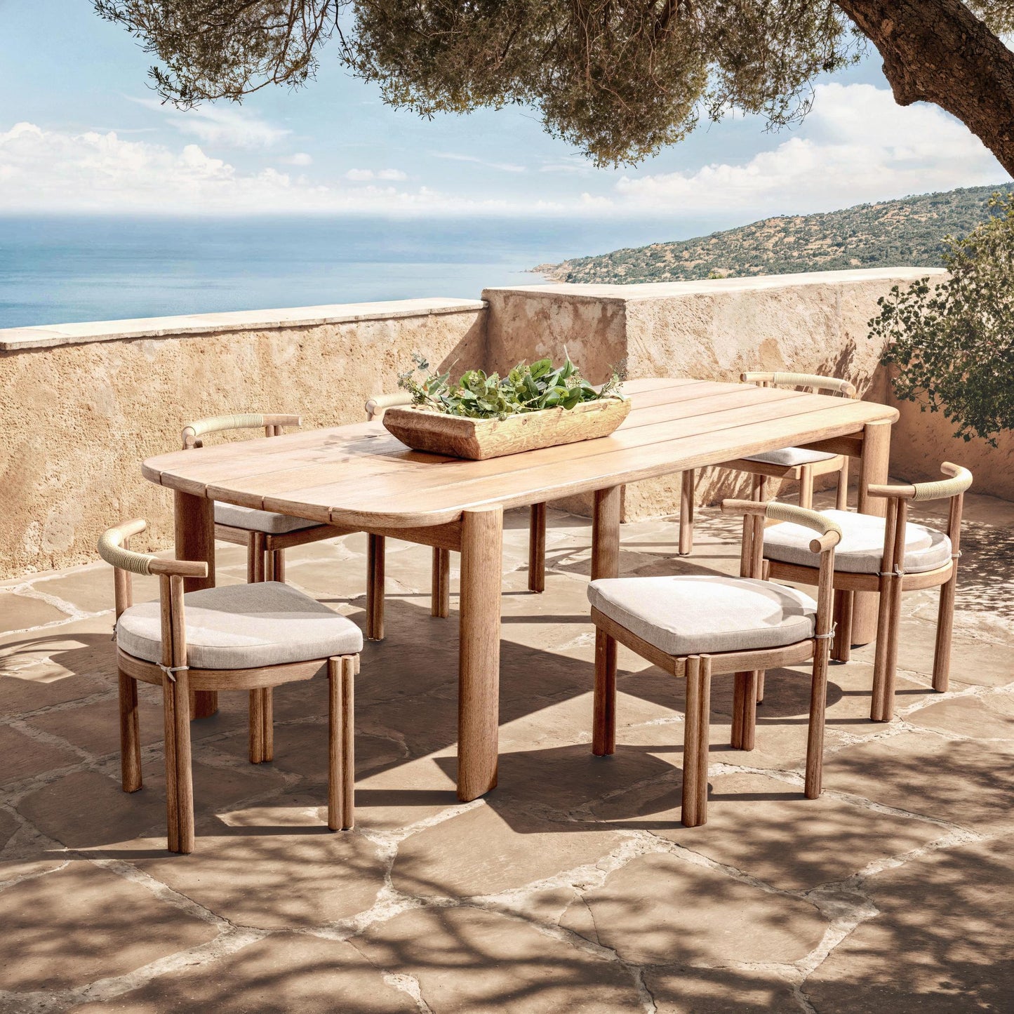 Rocco Outdoor 110" Dining Table - Butterscotch
