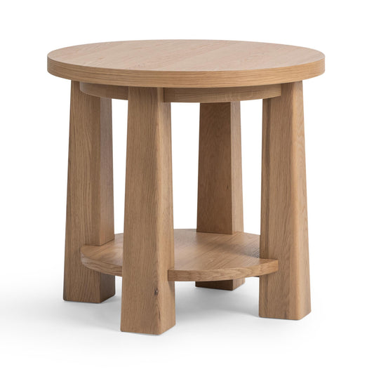 Kenzie 26" Round End Table - Natural Mist