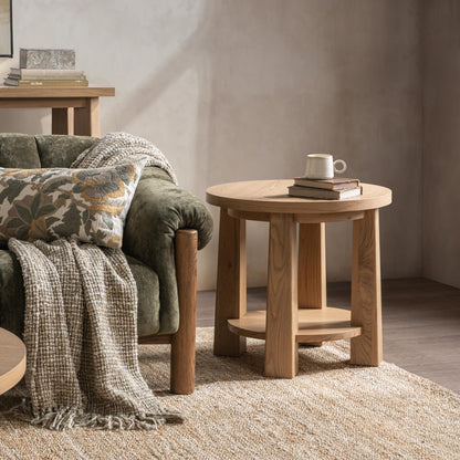 Kenzie 26" Round End Table - Natural Mist