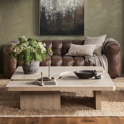 Melina 63" 2 Piece Coffee Table - Coastal Drift