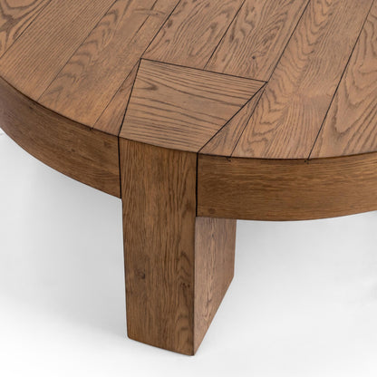 Bristol 44" Round Coffee Table - Café Brown