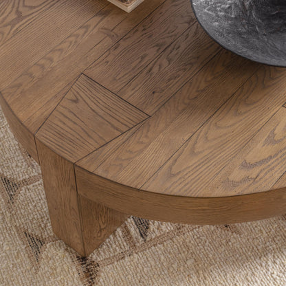 Bristol 44" Round Coffee Table - Café Brown