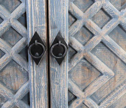 Antigua Solid Wood 4Dr Cabinet - Timeworn Gray