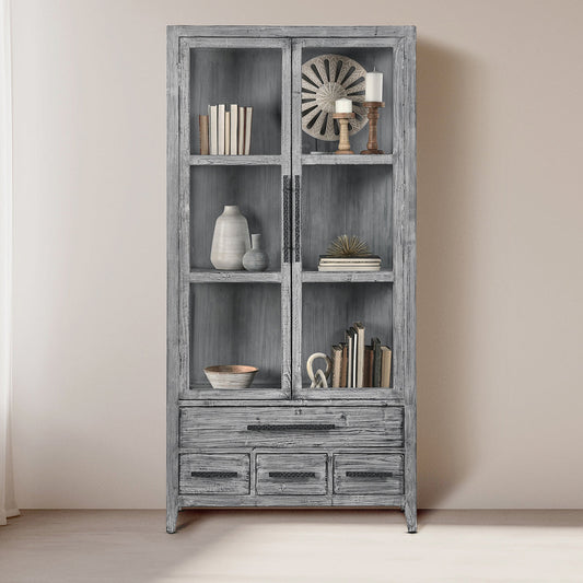 Simon Tall Cabinet - Antique Blue