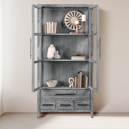 Simon Tall Cabinet - Antique Blue