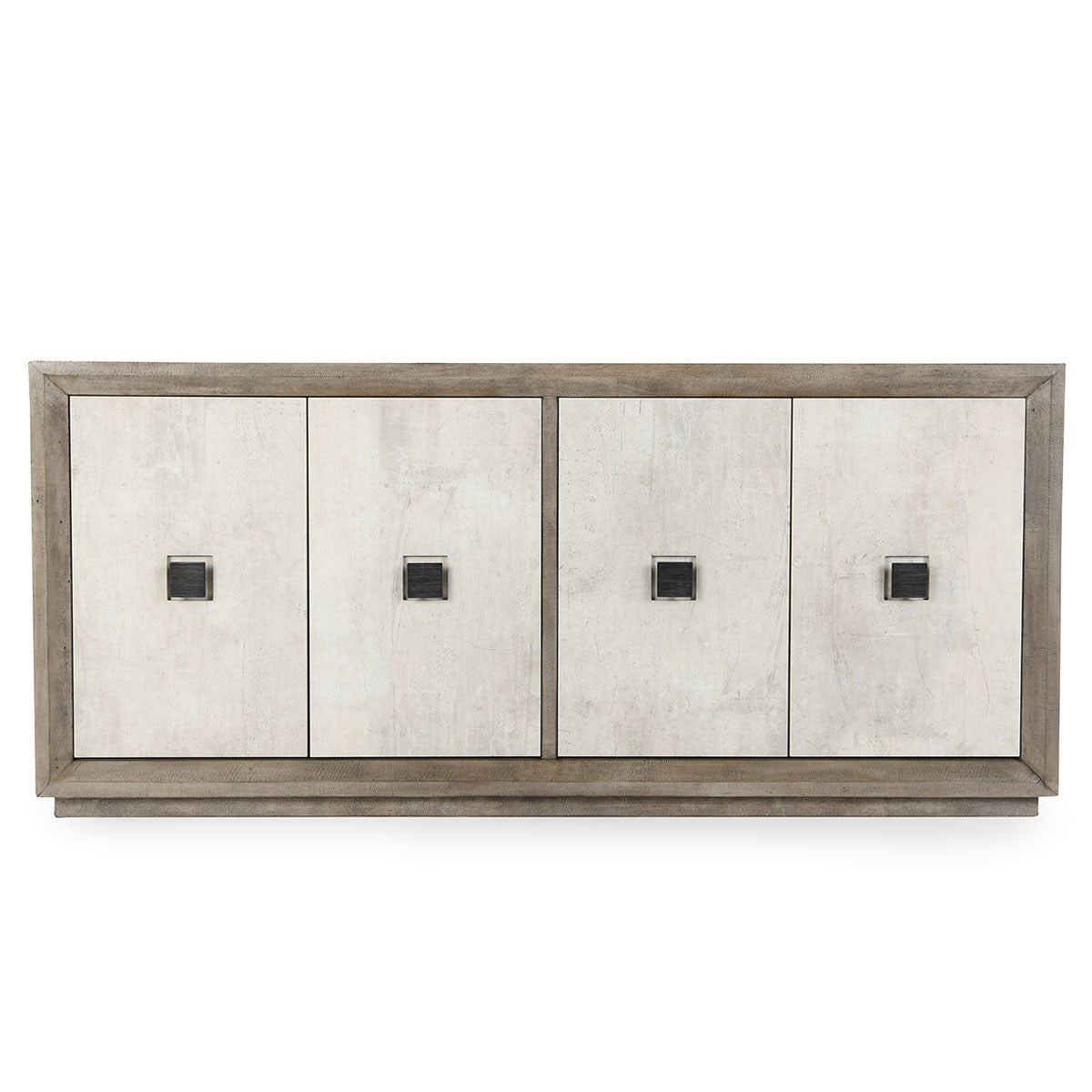 Denver 4Dr Cabinet - Distressed Gray/Antique White