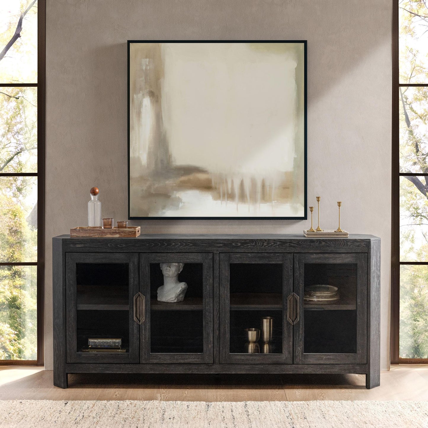 Macarthur 4Dr Cabinet - Aged Black