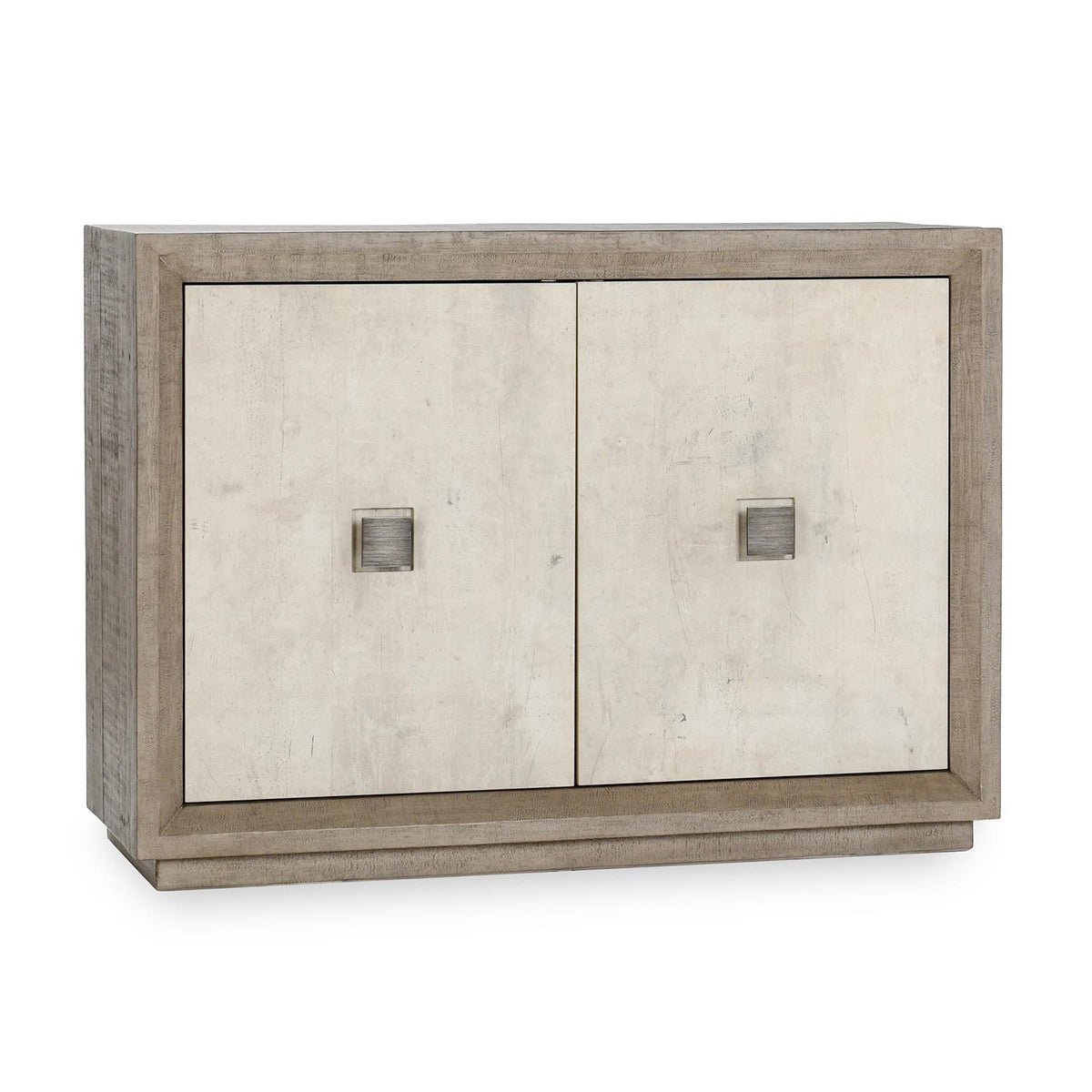 Denver 2Dr Cabinet - Distressed Gray/Antique White