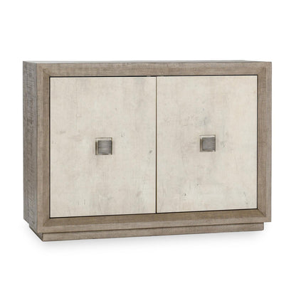 Denver 2Dr Cabinet - Distressed Gray/Antique White