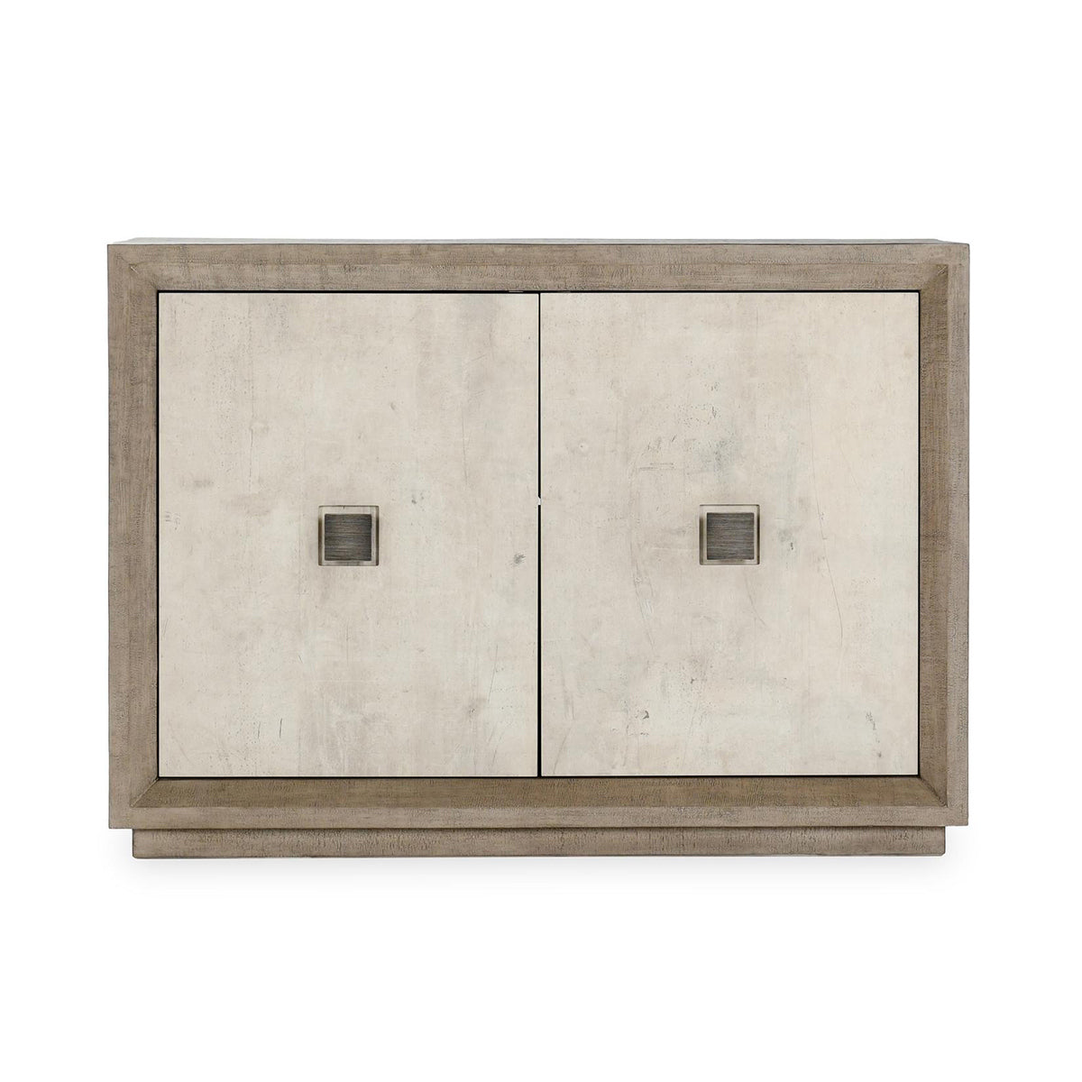 Denver 2Dr Cabinet - Distressed Gray/Antique White