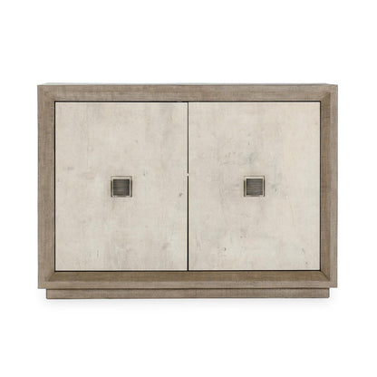 Denver 2Dr Cabinet - Distressed Gray/Antique White