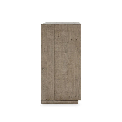 Denver 2Dr Cabinet - Distressed Gray/Antique White