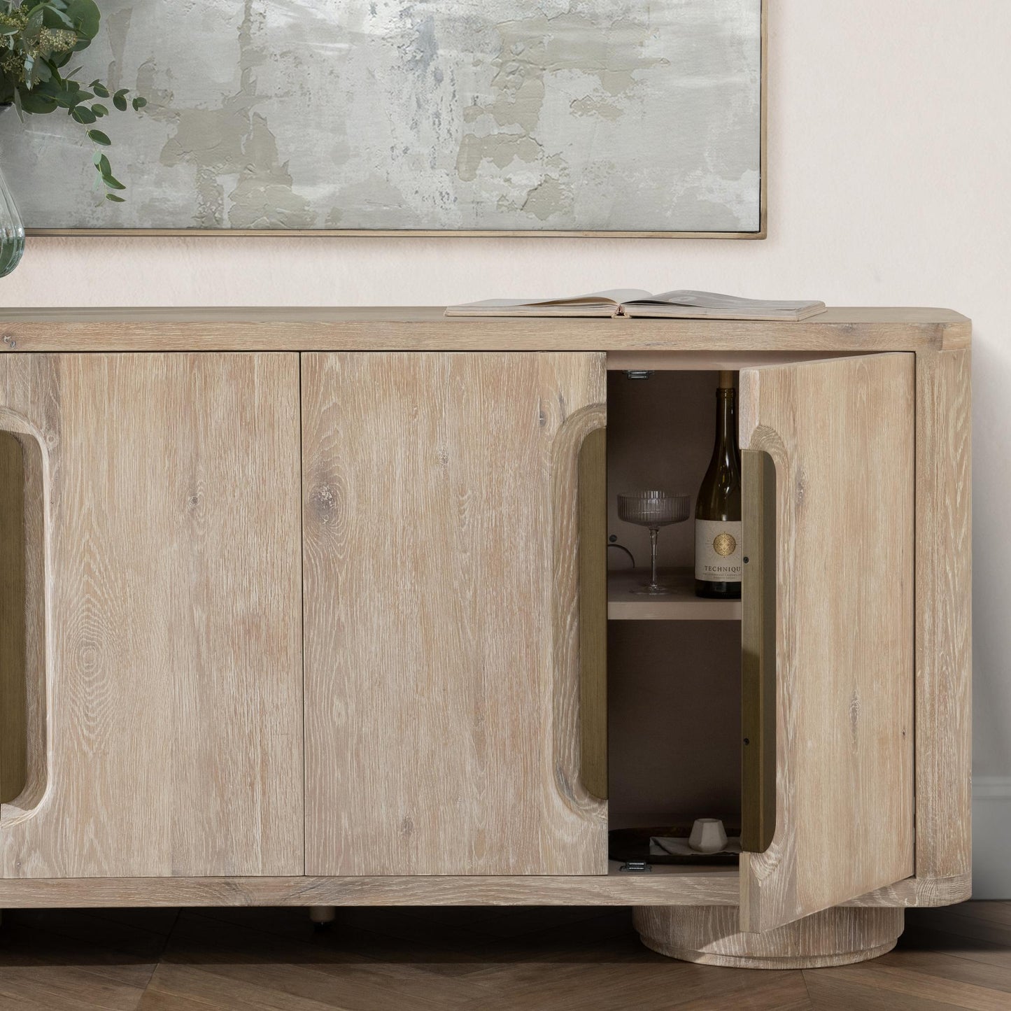 Tiber 4Dr Buffet - Cream Washed