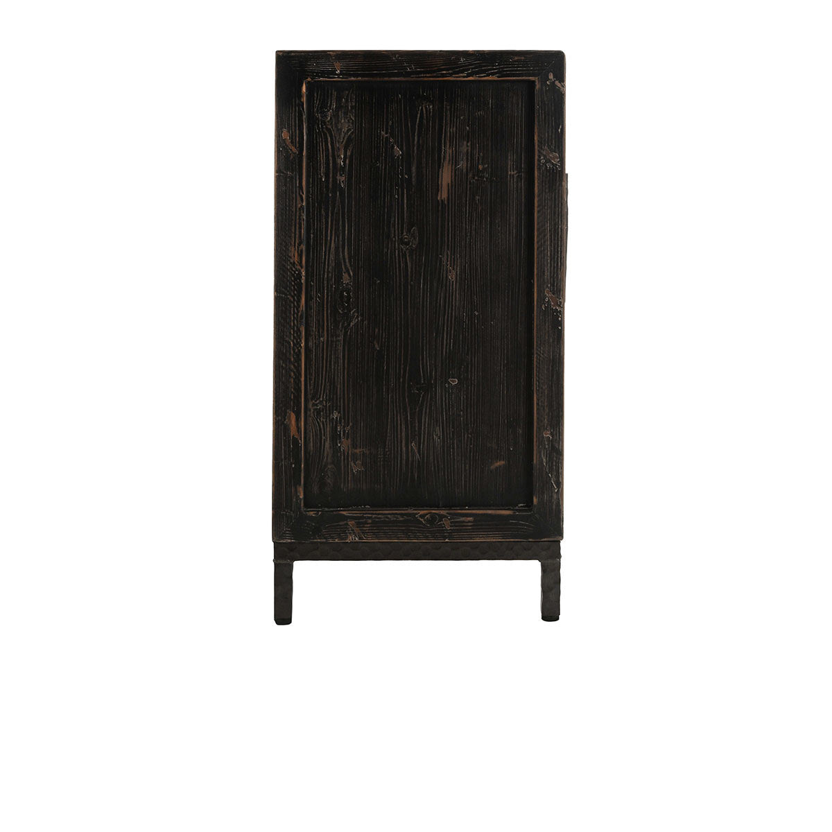 Lisbon 6Dr Cabinet - Weathered Black/Travertine