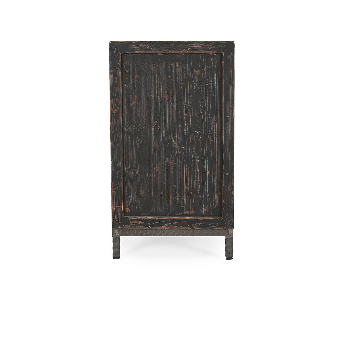 Lisbon 4Dr Cabinet - Weathered Black-Travertine