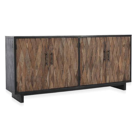 Anton 4Dr Cabinet - Black-Natural