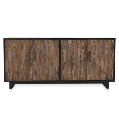 Anton 4Dr Cabinet - Black-Natural