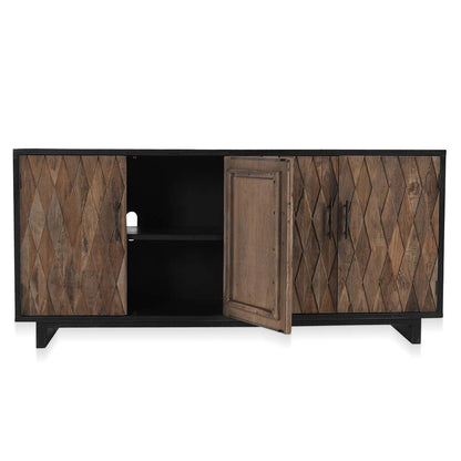 Anton 4Dr Cabinet - Black-Natural