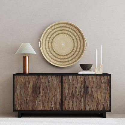 Anton 4Dr Cabinet - Black-Natural