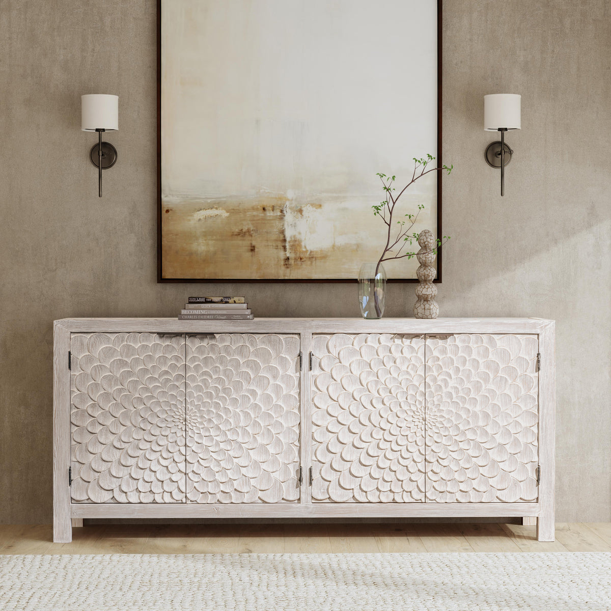 Astrid 4Dr Cabinet - Vintage Cream