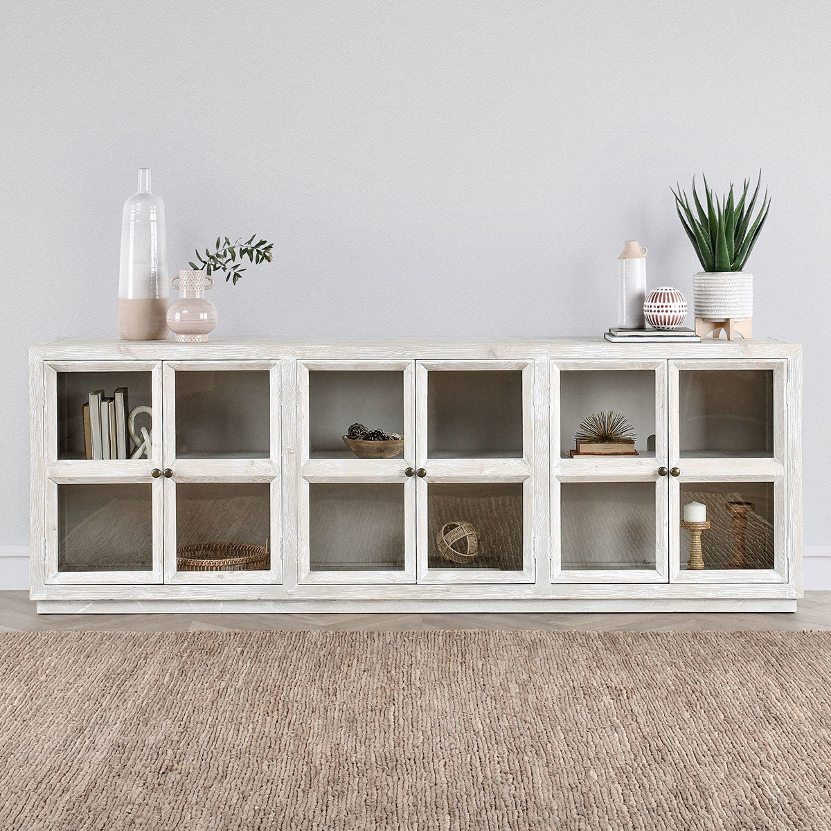 Selma 6Dr Cabinet - Timeworn Cream