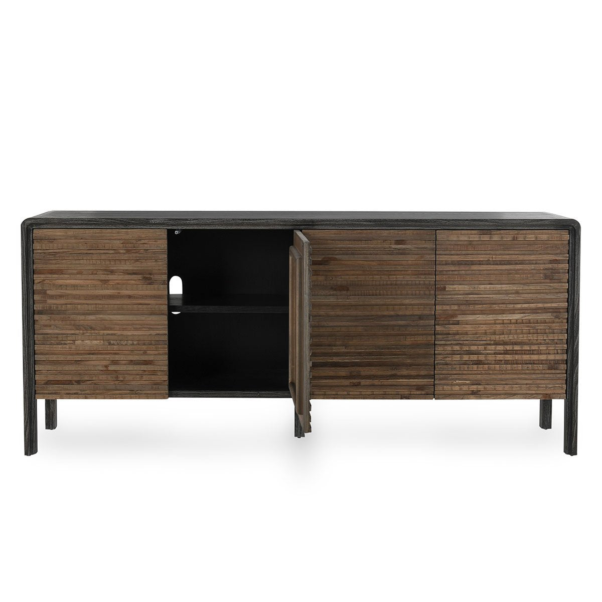 Elodie 4Dr Cabinet - Black-Natural