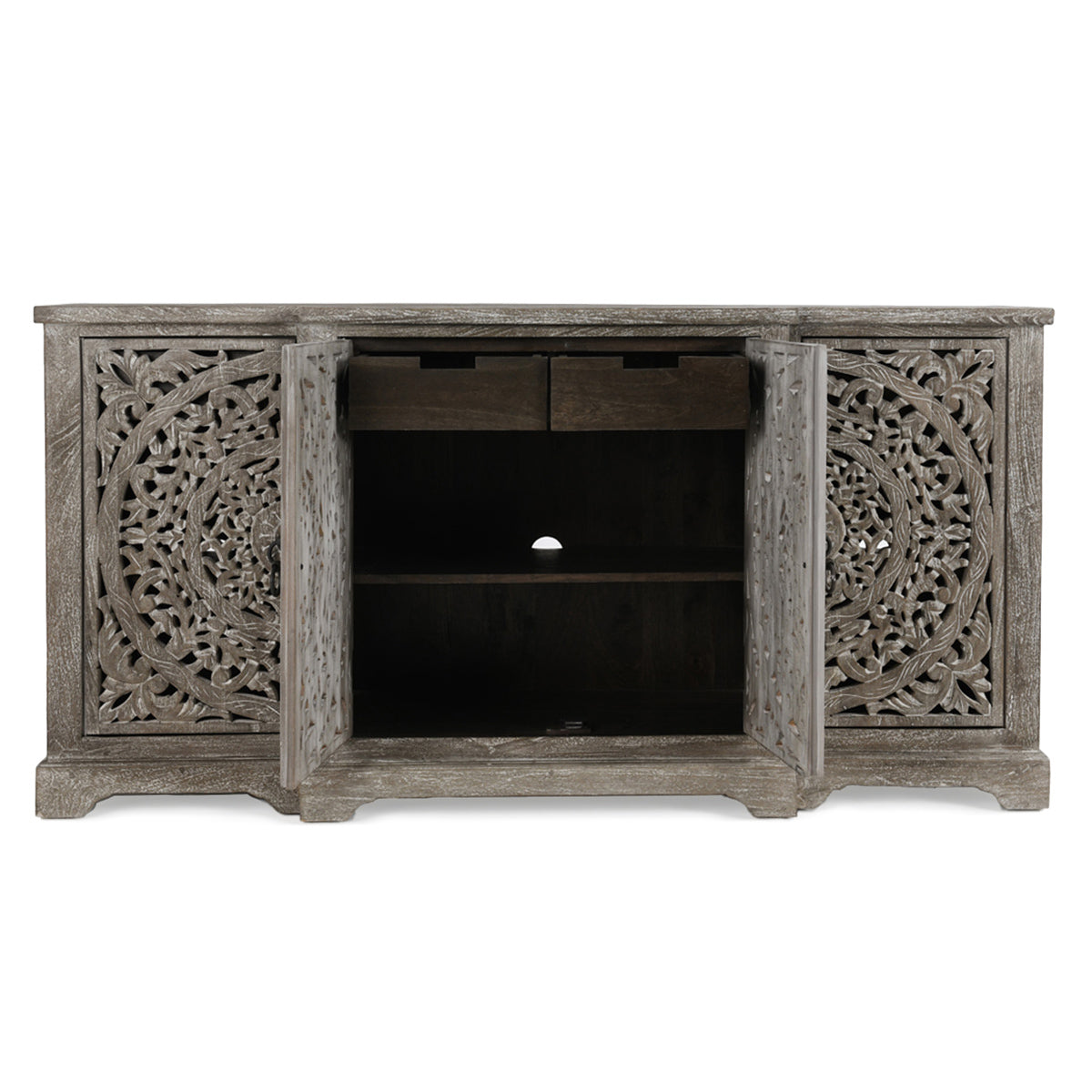 Harmony Breakfront 4Dr Cabinet - Vintage Gray